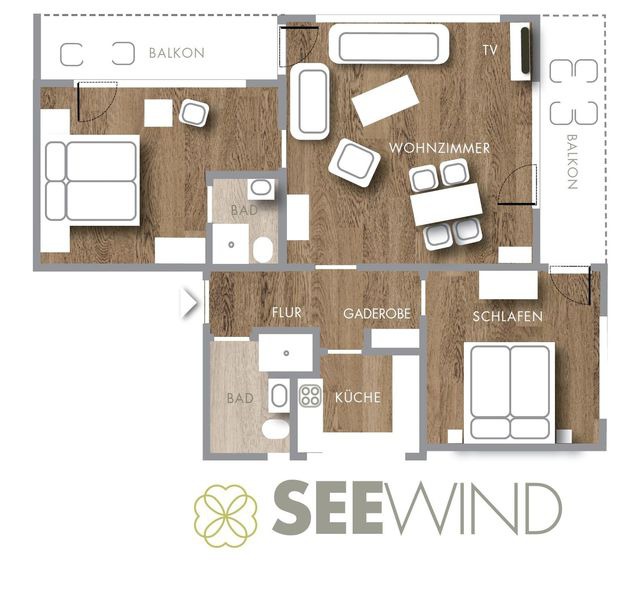 Ferienwohnung in Grömitz - Haus am Kurpark - Seewind - Bild 2