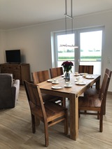 Ferienhaus in Fehmarn OT Gammendorf - Ferienhof Micheel - Essbereich mit Blick über die Felder
